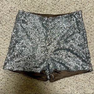 High Waisted Sequin Shorts - NWOT!!